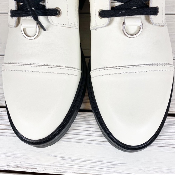 NEW All Saints Lira Hiker White Leather Boots 11 - Picture 14 of 16